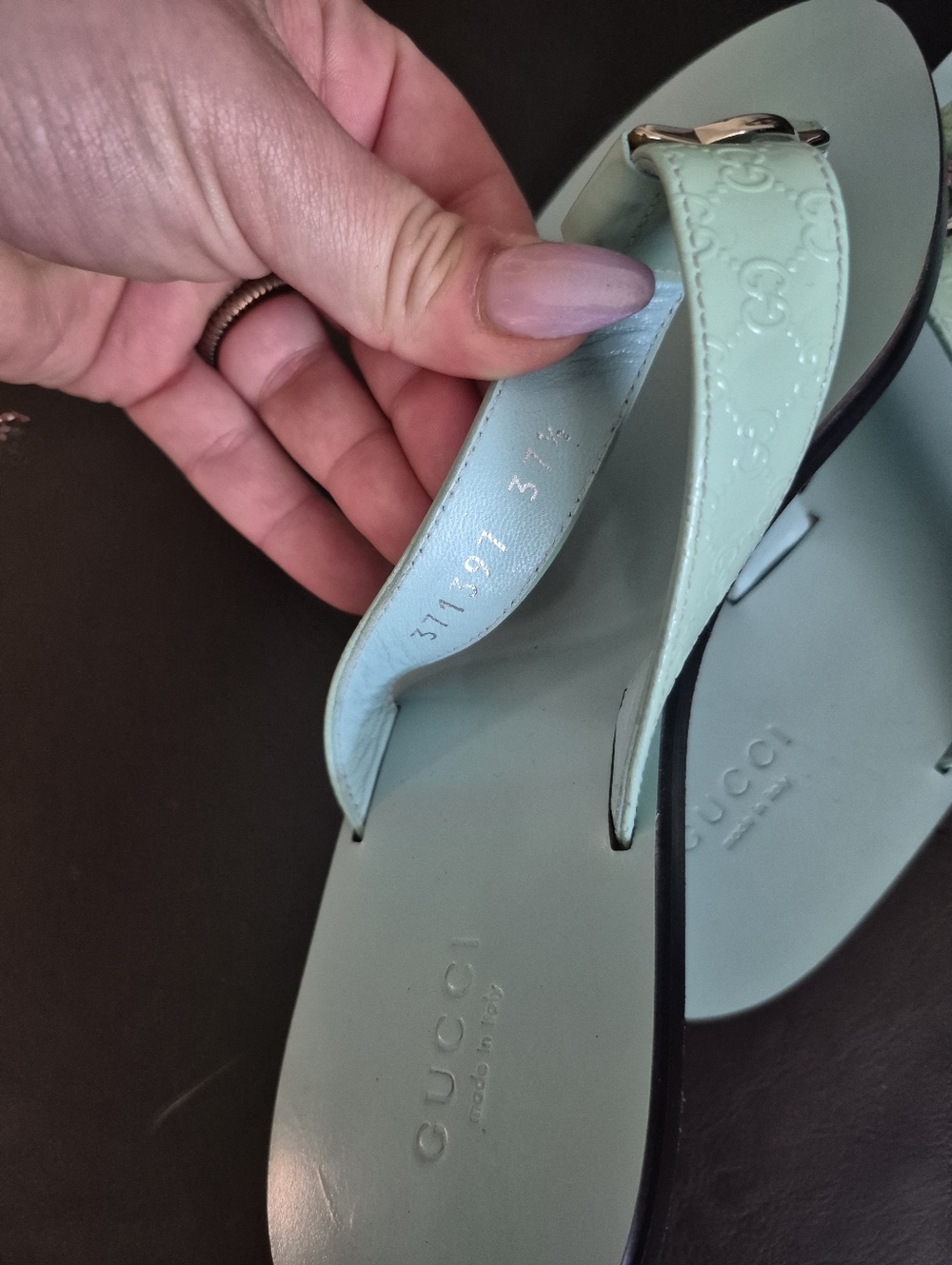Gucci Guccissima Web Thong Sandals - Picture 8 of 16